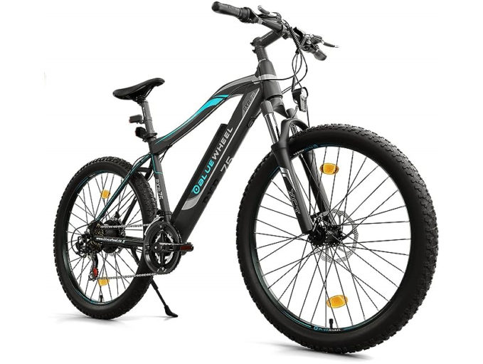 BLUEWHEEL E-Bike 27,5 zoll & 29 zoll IDeutsche Qualitätsmarke - EU-konform Offroad E-Mountainbike 21 Gänge - Hinterradmotor