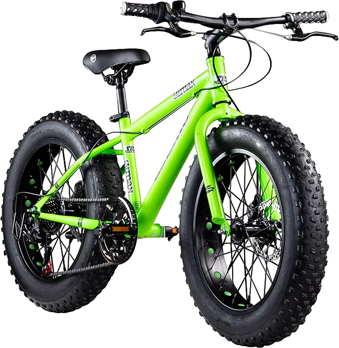 Galano Fatman 20 Zoll Fatbike MTB Jugendrad 120 cm - 135 cm mit Scheibenbremsen Hardtail Mountainbike 7 Gänge Kinder Jungen Mädchen Fahrrad Fat Bike